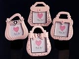 Oh So Trendy Pink and Black Purse Place Card Frames (Set of 24) - Baby Shower Gifts & Wedding Favors