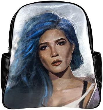 Seallm Unisex Halsey Electropop Singer Art Black Multi Pocket Backpack