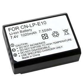 eForCity LP-E10 Compatible Li-Ion Battery for Canon Eos Rebel T3