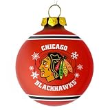 Chicago Blackhawks 2011 Snowflake Glass Ball Ornament