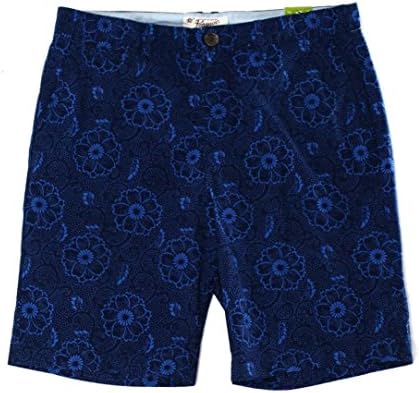 Original Penguin Dress Mens Floral-Print Shorts Blue 36