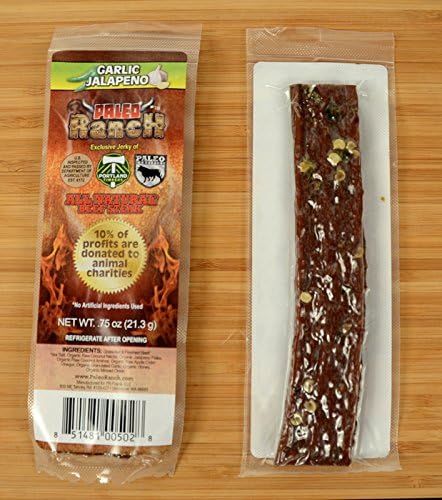 Grass-fed Beef Jerky, Paleo, Beef Steak JalapeƱo Flavor, 0.75 Oz (Twelve Pack)