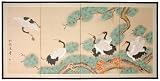 Asian Art & D�cor - 36 x 72 Homeward Bound Hand painted Chinese Silk Wall Screen