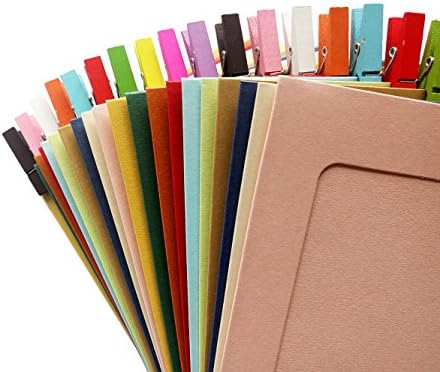 LOOTO Wall Deco DIY Paper Photo Frame (Set of 20)Assorted Colors - Fits 5"x 7" Picture (7")