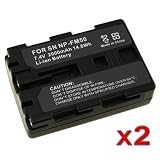 TWO Battery for Sony NP-FM50 Dsc-f828 Dsc-f717 Dsc-s30