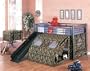 Coaster Kid's GI Child Bunk Bed with Slide and Tent, Twin Size
