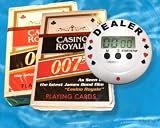 2 Original CASINO ROYALE Kartendecks + DEALER Button / BLIND TIMER