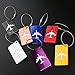PIXNOR Travel Luggage Tags Suitcase Baggage Tags Labels with Key Ring Pack of 7