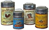 Vintage Canisters: Sugar, Flour, Cofee, Tea