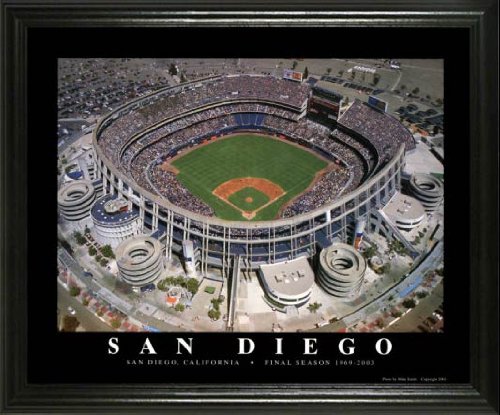 San Diego Padres - Qualcomm Stadium Aerial - Lg - Framed Poster Print