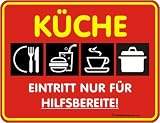 Küche Blech-Schild Spruch