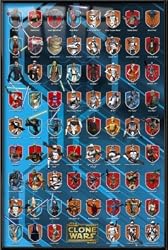 Star Wars: The Clone Wars - Framed TV Show Poster (All Characters) (Size: 24" x 36")
