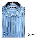 Viento Designer Herrenhemd, langarm, blau