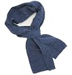 Handmade Lightweight Pure Alpaca Natural Fiber Scarf - Blue Jeans Look (Men Gift Idea/Long size)