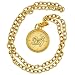 Unisex Secret Service Gold IP Watch Chain
