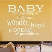 Wall Appliqué - Baby Beginning Of All Things