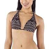 Mossimo® Black: Women's Lace Print Halter Swim Top - Brown/White