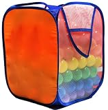 eWonderWorld 200 Phthalate Free Pit Balls w/ FREE hamper: 6 Colors - Red, Orange, Yellow, Green, Blue, and Purple