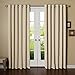 Best Home Fashion Wide Width Thermal Insulated Blackout Curtain - Antique Bronze Grommet Top - Beige - 80