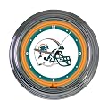 Multi Neon Clock - Dolphins (15")