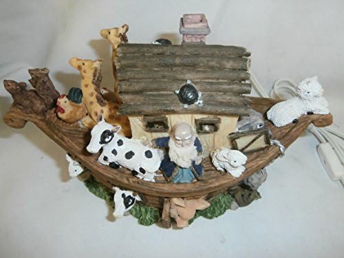 TIMELESS INSPIRATIONS NOAH'S ARK COLLECTION "JOURNEY'S END" ARK TABLE/DRESSER TOP NIGHT LIGHT