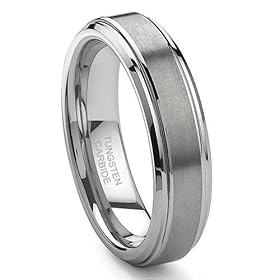 Tungsten Carbide Wedding Band Ring Size 5-15.5
