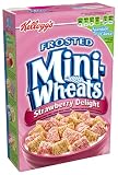 Kelloggs Bite Size Frosted Mini-Wheats Strawberry Delight 21.5-Ounce Box (Pack of 4)