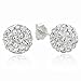 Sterling Silver Crystal Ball 6mm Stud Earrings