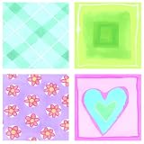 Purple Hearts Squares Wall Decals Stickers Purple Hearts Squares Wall Decals Stickers