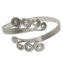 Arm Band Bracelet Sterling Silver Fashion Jewelry from India 45 gms. 3.75 Inches