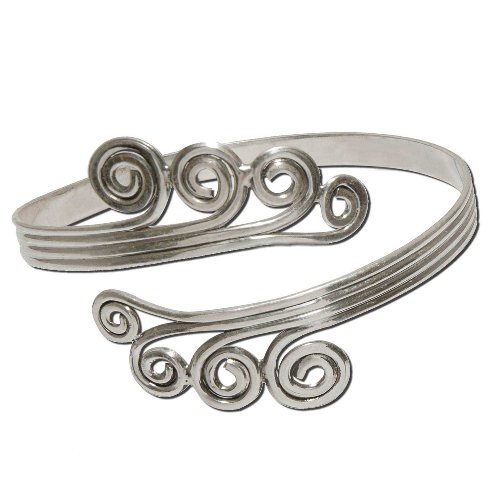 Armlet Bracelet Sterling Silver Jewelry Dia 3.5 Inches