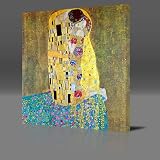 GUSTAV KLIMT: The Kiss,  Large Gallery Framed Canvas Art Poster Print NEW