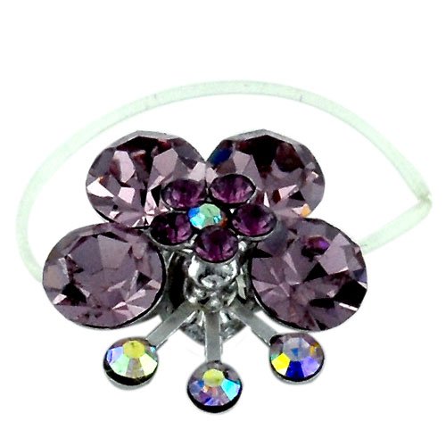 Purple Studded Butterfly Flower Toe