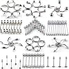 60pcs Wholesale Body Jewelry Lots Barbell Belly Lip Nipple Rings Eyebrow Pierce