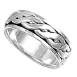 Sterling Silver Ring - 8mm Band Width - Sizes: 8-11