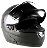 Modular Flip Up Snowmobile Helmet Matte Black, Large