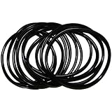 Set Of 12 Rubber Bracelets In Black