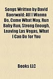 Songs Written by David Baerwald: All I Wanna Do, Come What May, Run Baby Run, Strong Enough, Leaving Las Vegas, What I Can Do for You-