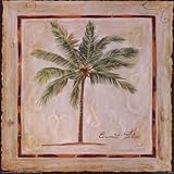 IMAGE OF Coconut Palm Art Poster PRINT Adriana 12x12