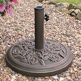 HEAVY DUTY METAL GARDEN PATTERNED PARASOL BASE PATIO 