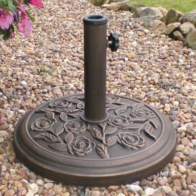 HEAVY DUTY METAL GARDEN PATTERNED PARASOL BASE 