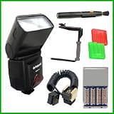 Polaroid PL-126PZ Studio Series Digital TTL Shoe Mount Bounce Flash for Pentax Digital SLR Cameras + Flash Accessory Kit