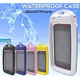防水 スマートフォンケース カラーケース 【wm-466-sm】 スマホケース 防水 ケース カバー アウトドア 海 プール お風呂 ウォータープルーフ 完全防水タイプ 全5色 IS03 Galaxy S htc EVO iPhone など、幅広い スマートフォン に装着 (ブラック)