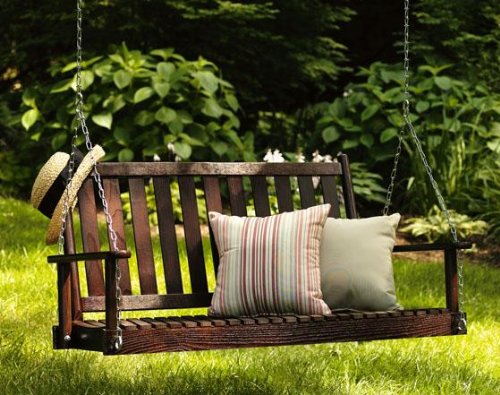 Classic Porch Swing, SLATTED, WALNUT