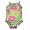 Girlfriends by Anita G. - Toddler Girls One Piece Swimsuit, Pink, Fuschia, Green (Size 2T)