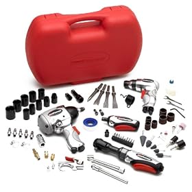 Coleman Powermate 024-0178CT 74 pc. Cool Tool Air Tool Kit features 1 2 Impact, 3 8 Ratchet, Air... by Coleman