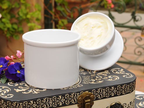 White Retro & Matte Butter Bell Crock On Sale