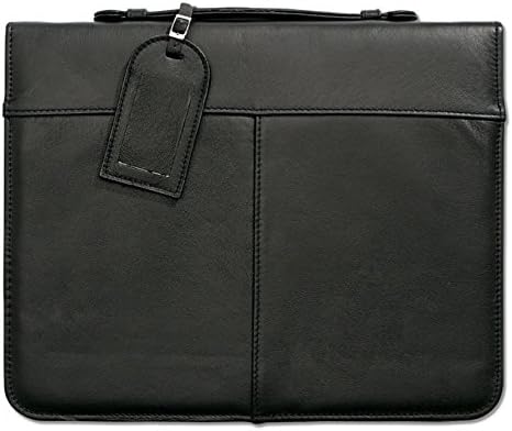 Prat Paris Start 4 Genuine Leather Presentation Case, Zippered Multi-ring Binder with Ten 14" x 11" Archival Sheet Protectors, Cover Color: Black