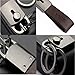 EVELTEK Key Chain for Keys,Car Key Rings & Leather Key Holder for Belt &Key Case& Waist KE-03(Brown)[ 100% Guaranteed Genuine Leather ]