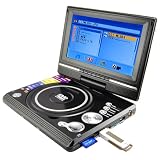 (9.5 Inch, 24.1 cm) Portable DVD Player - DVD, VCD, MP3, DIVX, Jpeg, Supports SD / MMC / USB, TV (PAL/NTSC), Built-in 300 Video Games